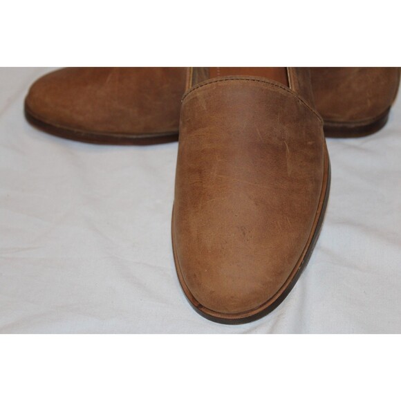 NISOLO MEN\'S ALEJANDRO LEATHER SLIP ON SHOES TOBACCO BROWN NIB $180 main image 4